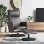 Sillón reclinable con reposapiés cuero sintético gris by , Armchairs - Ref: Foro24-356551, Price: 165,76 €, Discount: %