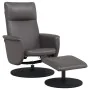 Sillón reclinable con reposapiés cuero sintético gris by , Armchairs - Ref: Foro24-356551, Price: 165,76 €, Discount: %
