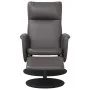 Sillón reclinable con reposapiés cuero sintético gris by , Armchairs - Ref: Foro24-356551, Price: 165,76 €, Discount: %