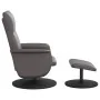 Sillón reclinable con reposapiés cuero sintético gris by , Armchairs - Ref: Foro24-356551, Price: 165,76 €, Discount: %