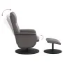 Sillón reclinable con reposapiés cuero sintético gris by , Armchairs - Ref: Foro24-356551, Price: 165,76 €, Discount: %