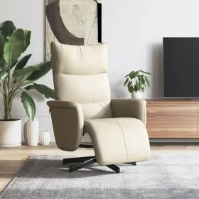 Sillón reclinable con reposapiés cuero sintético color crema von , Sessel - Ref: Foro24-356585, Preis: 216,86 €, Rabatt: %