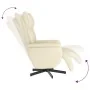 Sillón reclinable con reposapiés cuero sintético color crema von , Sessel - Ref: Foro24-356585, Preis: 216,86 €, Rabatt: %