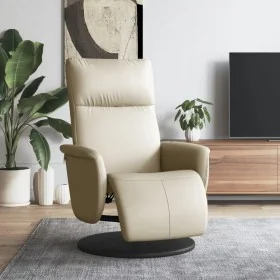 Sillón reclinable con reposapiés cuero sintético color crema von , Sessel - Ref: Foro24-356545, Preis: 210,06 €, Rabatt: %