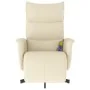 Sillón reclinable masaje con reposapiés cuero sintético crema by , Armchairs - Ref: Foro24-356593, Price: 236,29 €, Discount: %