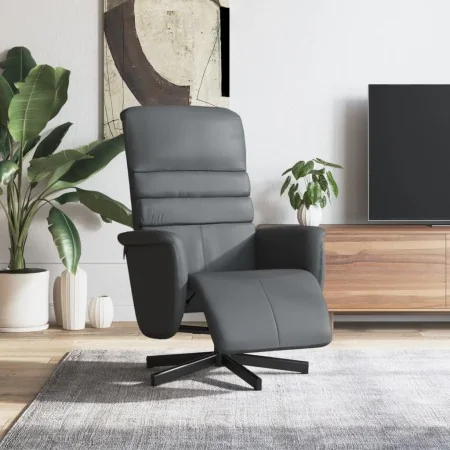 Sillón reclinable con reposapiés cuero sintético gris von , Sessel - Ref: Foro24-356706, Preis: 215,23 €, Rabatt: %