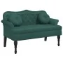 Banco con cojines terciopelo verde oscuro 120,5x65x75 cm de , Bancos - Ref: Foro24-372142, Precio: 212,57 €, Descuento: %