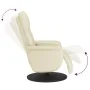 Sillón reclinable masaje con reposapiés cuero sintético crema by , Armchairs - Ref: Foro24-356553, Price: 229,39 €, Discount: %