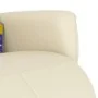 Sillón reclinable masaje con reposapiés cuero sintético crema by , Armchairs - Ref: Foro24-356553, Price: 229,39 €, Discount: %