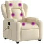 Sillón de masaje reclinable de tela crema by , Armchairs - Ref: Foro24-372424, Price: 269,02 €, Discount: %