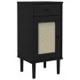 Mesita noche SENJA aspecto ratán madera pino negro 40x35x80 cm von , Nachttische - Ref: Foro24-358018, Preis: 80,33 €, Rabatt: %