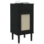 Mesita noche SENJA aspecto ratán madera pino negro 40x35x80 cm von , Nachttische - Ref: Foro24-358018, Preis: 80,33 €, Rabatt: %