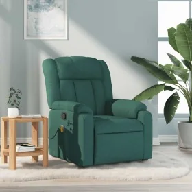 Sillón de masaje reclinable de tela verde oscuro by , Armchairs - Ref: Foro24-373592, Price: 251,91 €, Discount: %