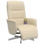 Sillón reclinable de masaje con reposapiés tela color crema by , Armchairs - Ref: Foro24-356579, Price: 231,45 €, Discount: %