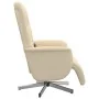 Sillón reclinable de masaje con reposapiés tela color crema by , Armchairs - Ref: Foro24-356579, Price: 231,45 €, Discount: %