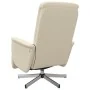 Sillón reclinable de masaje con reposapiés tela color crema by , Armchairs - Ref: Foro24-356579, Price: 231,45 €, Discount: %