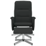Sillón reclinable con reposapiés tela negro by , Armchairs - Ref: Foro24-356572, Price: 159,09 €, Discount: %