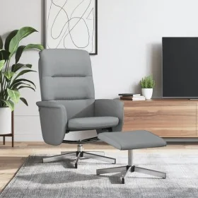 Sillón reclinable con reposapiés tela gris claro by , Armchairs - Ref: Foro24-356570, Price: 175,61 €, Discount: %