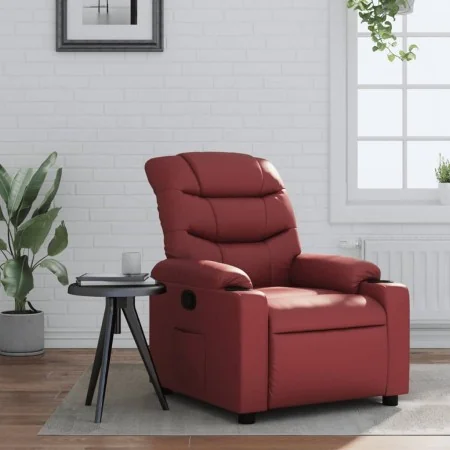 Sillón reclinable de cuero sintético rojo tinto von , Sessel - Ref: Foro24-374137, Preis: 215,42 €, Rabatt: %