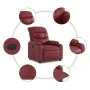 Sillón reclinable de cuero sintético rojo tinto von , Sessel - Ref: Foro24-374137, Preis: 215,42 €, Rabatt: %
