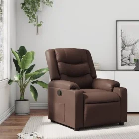 Sillón reclinable de cuero sintético marrón by , Armchairs - Ref: Foro24-374121, Price: 265,04 €, Discount: %