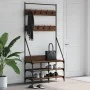 Perchero con zapatero roble marrón 90x34x184 cm von , Kommoden-Organizer und Bar-Kleiderbügel - Ref: Foro24-837836, Preis: 70...