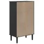 Zapatero SENJA aspecto ratán madera maciza negro 59,5x35x107cm de , Zapateros y organizadores de calzado - Ref: Foro24-358051...