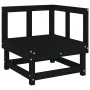 Juego de muebles de jardín 3 pzas madera maciza de pino negro von , Modulare Sofas für den Außenbereich - Ref: Foro24-825412,...