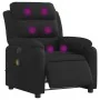 Sillón reclinable de masaje eléctrico tela negro de , Sillones - Ref: Foro24-3204970, Precio: 295,83 €, Descuento: %