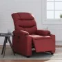 Sillón reclinable eléctrico de cuero sintético rojo tinto de , Sillones - Ref: Foro24-3206589, Precio: 267,16 €, Descuento: %