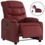 Sillón reclinable eléctrico de cuero sintético rojo tinto de , Sillones - Ref: Foro24-3206589, Precio: 267,16 €, Descuento: %