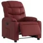 Sillón reclinable eléctrico de cuero sintético rojo tinto de , Sillones - Ref: Foro24-3206589, Precio: 267,16 €, Descuento: %