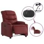 Sillón reclinable eléctrico de cuero sintético rojo tinto de , Sillones - Ref: Foro24-3206589, Precio: 267,16 €, Descuento: %