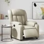 Sillón reclinable eléctrico de cuero sintético crema by , Armchairs - Ref: Foro24-3205251, Price: 299,67 €, Discount: %