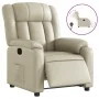 Sillón reclinable eléctrico de cuero sintético crema by , Armchairs - Ref: Foro24-3205251, Price: 299,67 €, Discount: %