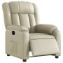 Sillón reclinable eléctrico de cuero sintético crema by , Armchairs - Ref: Foro24-3205251, Price: 299,67 €, Discount: %