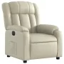 Sillón reclinable eléctrico de cuero sintético crema by , Armchairs - Ref: Foro24-3205251, Price: 299,67 €, Discount: %