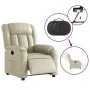 Sillón reclinable eléctrico de cuero sintético crema by , Armchairs - Ref: Foro24-3205251, Price: 299,67 €, Discount: %