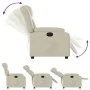 Sillón reclinable eléctrico de cuero sintético crema by , Armchairs - Ref: Foro24-3205251, Price: 299,67 €, Discount: %