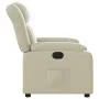 Sillón reclinable eléctrico de cuero sintético crema by , Armchairs - Ref: Foro24-3205251, Price: 299,67 €, Discount: %