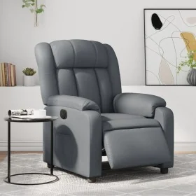 Sillón reclinable eléctrico de cuero sintético gris by , Armchairs - Ref: Foro24-3205253, Price: 258,67 €, Discount: %
