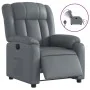 Sillón reclinable eléctrico de cuero sintético gris by , Armchairs - Ref: Foro24-3205253, Price: 259,07 €, Discount: %