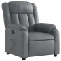 Sillón reclinable eléctrico de cuero sintético gris by , Armchairs - Ref: Foro24-3205253, Price: 259,07 €, Discount: %