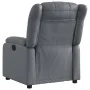 Sillón reclinable eléctrico de cuero sintético gris by , Armchairs - Ref: Foro24-3205253, Price: 259,07 €, Discount: %