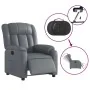Sillón reclinable eléctrico de cuero sintético gris by , Armchairs - Ref: Foro24-3205253, Price: 259,07 €, Discount: %