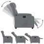 Sillón reclinable eléctrico de cuero sintético gris by , Armchairs - Ref: Foro24-3205253, Price: 259,07 €, Discount: %
