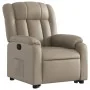 Sillón reclinable elevable cuero artificial color capuchino by , Armchairs - Ref: Foro24-3205270, Price: 308,04 €, Discount: %