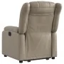 Sillón reclinable elevable cuero artificial color capuchino by , Armchairs - Ref: Foro24-3205270, Price: 308,04 €, Discount: %