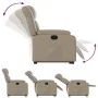 Sillón reclinable elevable cuero artificial color capuchino by , Armchairs - Ref: Foro24-3205270, Price: 308,04 €, Discount: %