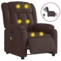 Sillón reclinable de masaje eléctrico tela marrón oscuro by , Armchairs - Ref: Foro24-3205309, Price: 285,44 €, Discount: %